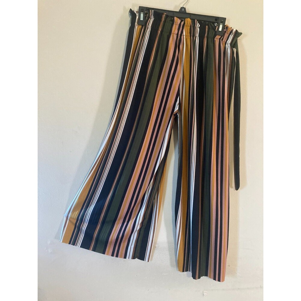 Jon &Anna Contemporary Women’s Multi-Color Striped Pants Wide Leg - Size L